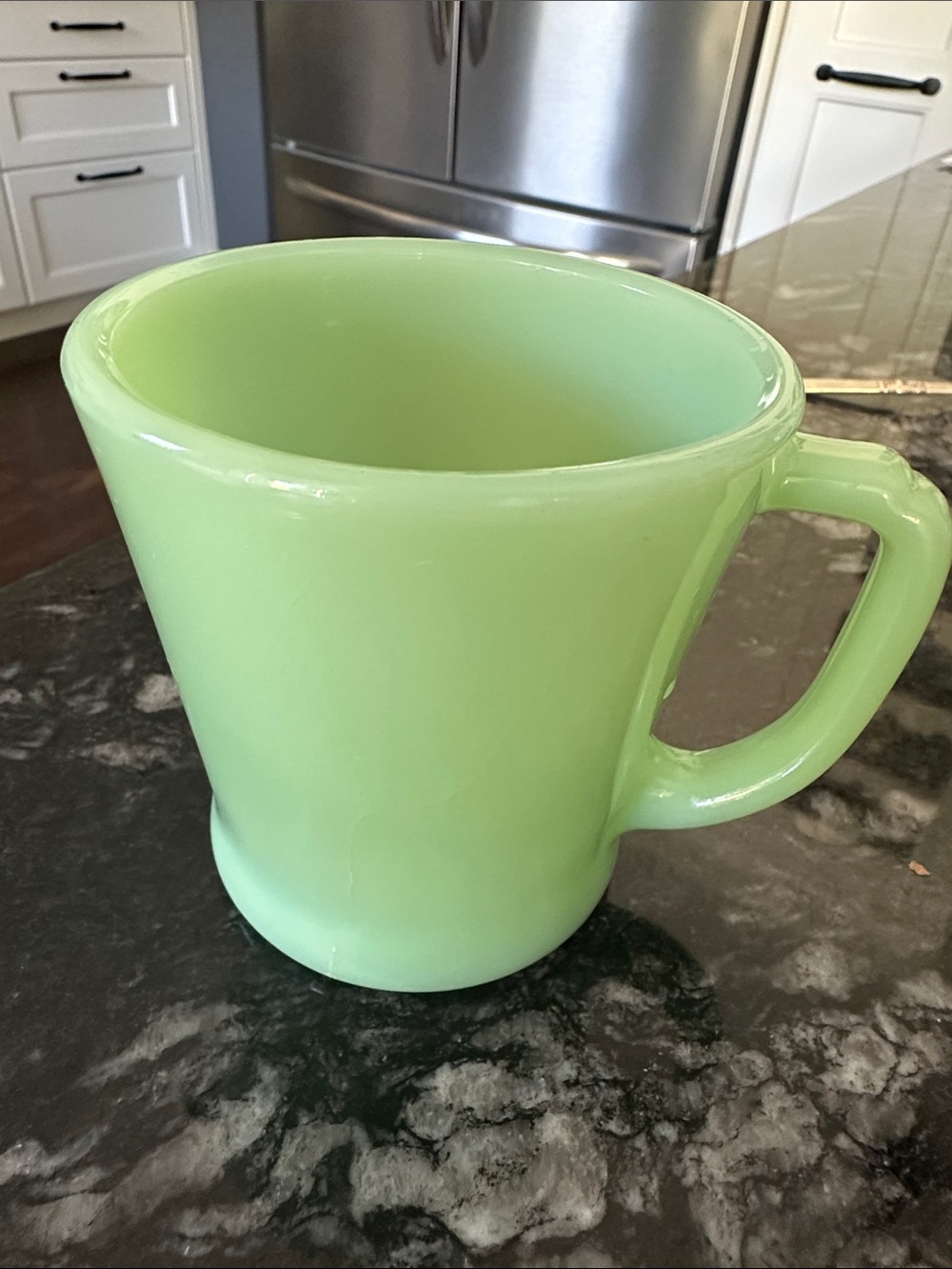 Vintage Fire King Jadeite Green Coffee Mug D handle Mug - Made in USA